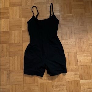 Black Sporty Romper